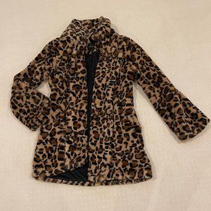 Faux Leopard Print Jacket Size Small